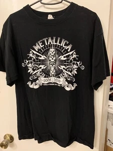 Metallica 2008 2009 World Magnetic Tour T Shirt Size Large Free Shipping - Picture 1 of 4