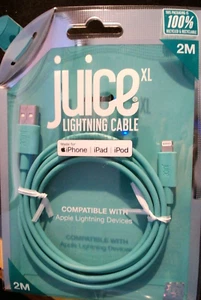 Juice XL Charger Cable. 2m. USB-A to Apple (iPhone, iPad & iPod). Eco-Ocean. - Zdjęcie 1 z 4