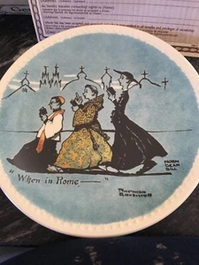 NORMAN ROCKWELL Plate "When in Rome" by Newell Pottery Co. - Picture 1 of 3