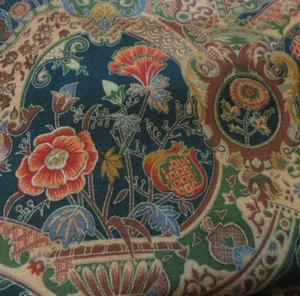 FABRIC VINTAGE ~ CRESSIDA ~ Dark Floral/ Upholstery + ~ 145 X 3.80cms. ~ - Picture 1 of 1