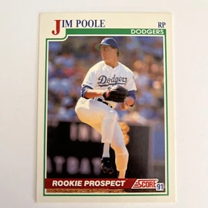 1991 Score Baseball Card #357 Jim Poole Los Angeles Dodgers MLB - Picture 1 of 2