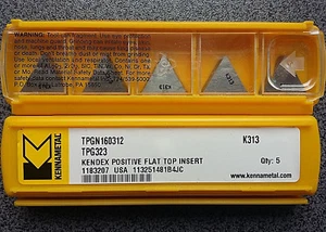 ABVERKAUF! 5 x KENNAMETAL TPGN 160312 K313 WENDESCHNEIDPLATTEN - Bild 1 von 1