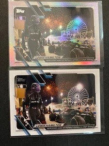 Lewis Hamilton - Tarjeta base y refractor Topps F1 2021 #56 (Mercedes AMG) - Imagen 1 de 2