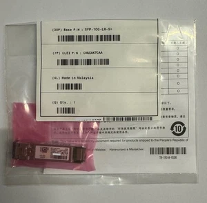 Cisco SFP-10G-LR 10GBASE-LR SFP+ Transceiver SMF 10km inc VAT - Picture 1 of 1