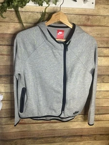 NIKE Tech Fleece Gray Cape Hoodie Jacket Little Girls Size XL - Picture 1 of 8