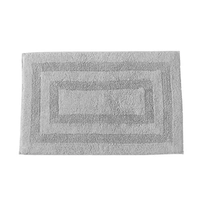 Micellar Solid Reversible Cotton Rectangle 2- Piece Gray Bath Rug Set - Picture 1 of 7