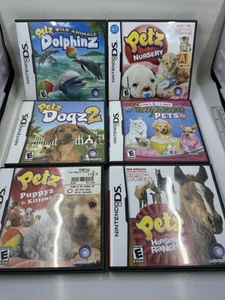 Lot Nintendo DS Petz 6 jeux Nursery Dolphinz Dogz fer à cheval Puppyz Kittenz - Photo 1/13