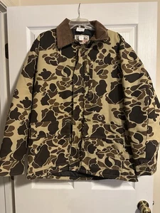 Walls Blizzard Proof Chore Jacket Vintage 70s/80s Large Camo Cord Collar NEW - Bild 1 von 10