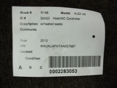 Controle de temperatura climática aquecedor com assentos aquecidos compatível com 10-13 AUDI A3 212649 - Imagem 1 de 4