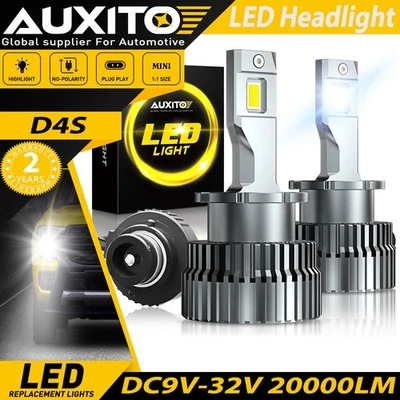 AUXITO 2x D4R/D4S/D4C LED Headlight Bulb HID XENON Replacement 6000K White 200W - Image 1 of 4