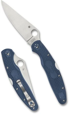 SPYDERCO Police 4, Cobalt Blue Lightweight Handles, 4.38" CMP27 Steel, C07PCBL4 - Image 1 of 3