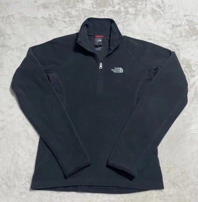 The North Face Pullover Sweater Women's XS Black Long Sleeve 1/4 Zip Mock Neck - Image 1 of 4