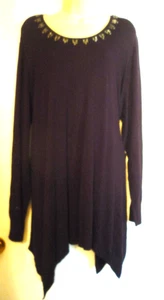 VERA WANG STRICKKLEID-GR. 3X-NEU MIT ETIKETT-TIEFSTE PFLAUME-SCHMUCKAUSSCHNITT-HAIFISCHBISSSAUM-FABELHAFT - Bild 1 von 8