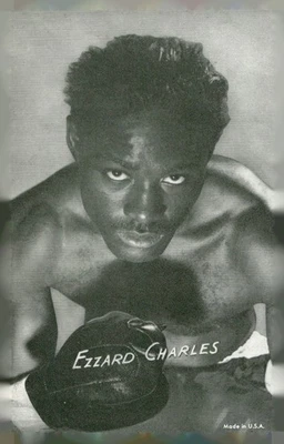 1947-66 Boxing Exhibits Ezzard Charles HOF Card – Vintage Heavyweight Champion! - Image 1 of 2