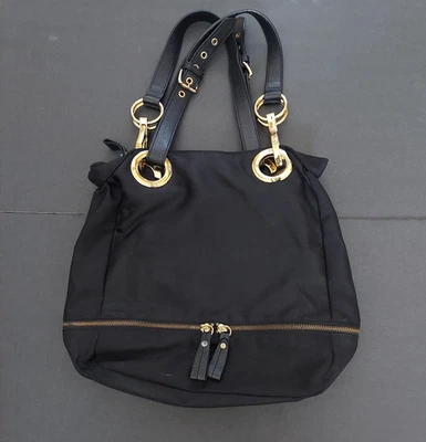 Bolso de Mano/Bolso de Mano JPK Paris 75 Negro Doble Correa de Lona con Extensor de Cremallera Foto 1 de 4