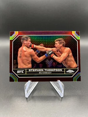 2024 Topps Chrome UFC Stephen Thompson Magenta Refractor - #180 - Image 1 of 2