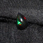 Natural Black Ethiopian Opal Welo Fire Opal Cabochon Pear Loose Gemstone 7x5 mm