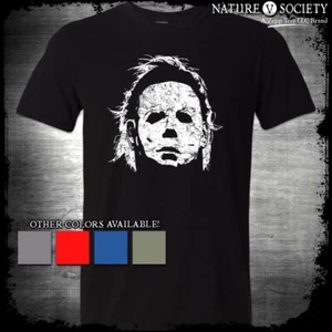 Michael Myers Retro Maske Shirt Distressed Halloween Grusel Film Shirts Freitag 13 - Bild 1 von 8