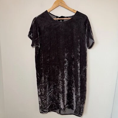 Платье женское Madewell XS серое коричневое измельченный бархат выгорание мини богемное вечеринка - Изображение 1 из 4