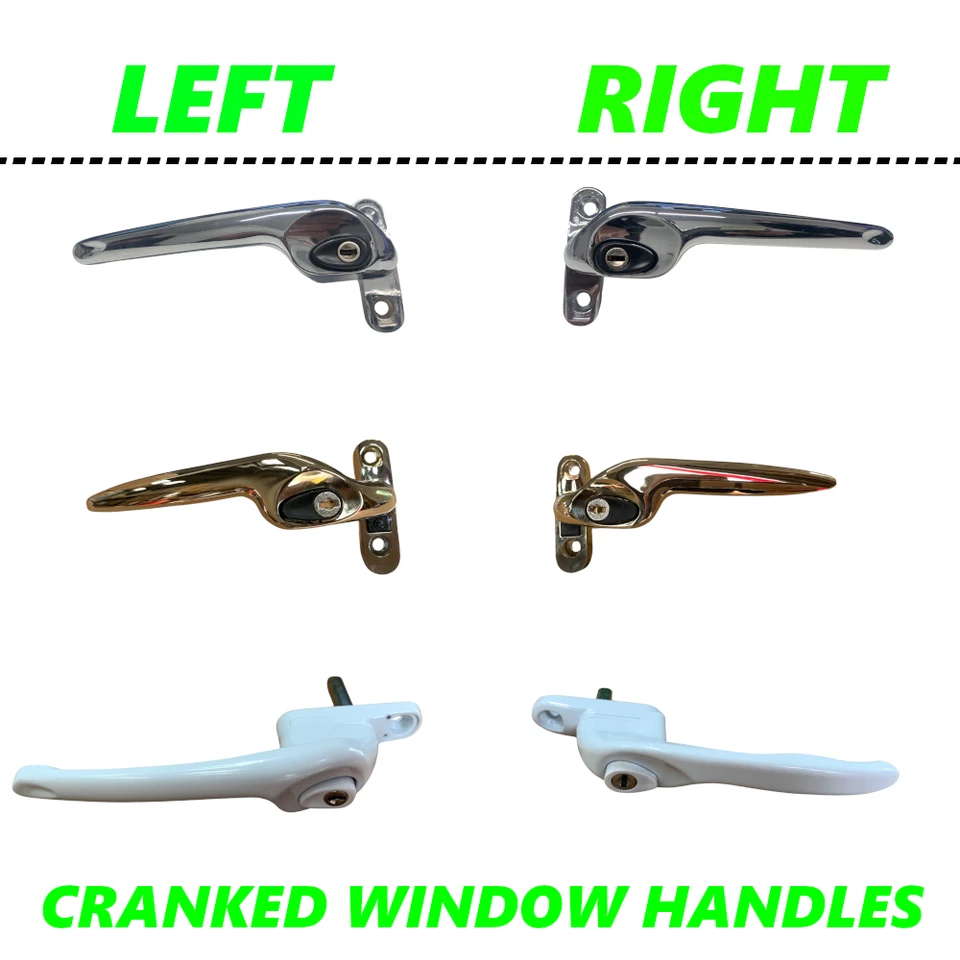 Yale Quartus Offset Espag Fenstergriff - weiß/Gold/Chrom - links/rechtshändig