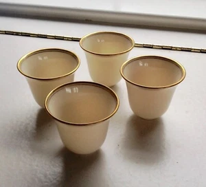 VINTAGE LENOX BELL DEMITASSE LINER INSERTS 22K GOLD TRIM SET OF 4 - Picture 1 of 3