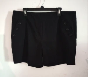 Women's XL Black Pull On Stretch Shorts Counterparts - Picture 1 of 5