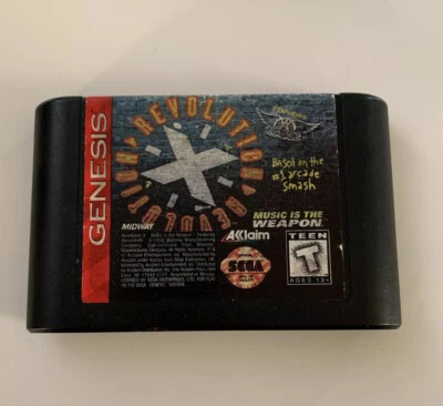 Revolution X feat. Aerosmith Sega Genesis Authentic *Cartridge ONLY* Tested - Image 1 of 2