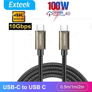 USB-C to Type-C Cable USB 3.1 Gen2 100W 60W 4K 10Gbps PD Fast Charging Video - Picture 1 of 10