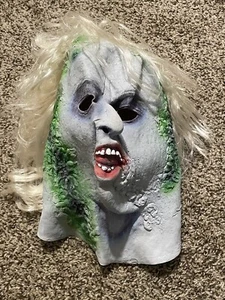 Vintage Beetlejuice Ben Cooper Rubber Mask w/ Hair Toys R Us 1989 - Picture 1 of 6