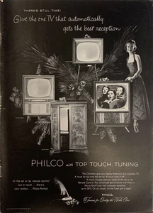 Vintage 1955 Philco Televisions With Top Touch Tuning Print Ad Advertisement - Picture 1 of 1