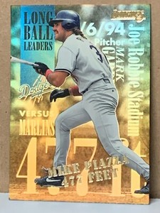 1995 Donruss LONG BALL LEADERS #5 Mike Piazza LOS ANGELES DODGERS