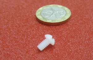 Vite a testa tonda scanalata per macchina in nylon, lunghezza 6-32 x 1/4" 200 pezzi - Foto 1 di 12