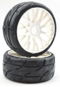 GRP 1/8 GT T03 REVO XM7 Medium-Hard Belted Rubber Tires W Rigid Wheels GTJ03-XM7 - Picture 1 of 3