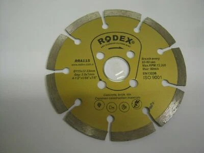 RODEX Turbo DIAMOND CUTTING DISC Granite Stoneware Ceramic Marble Tile Cutting Blade