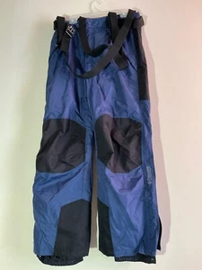 Columbia Mens LARGE Snowboard Snow Pants Bibs Bib Blue Black Overalls Snowsuit - Picture 1 of 4