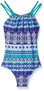 Kanu Surf Girls' Jasmine Beach Sport One Piece Swimsuit Mahina Purple Size 5 - Picture 1 of 5