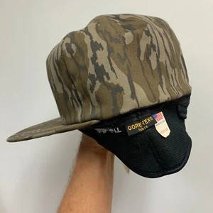VTG GORE TEX Insulated ORIGINAL Mossy Oak Bottomland Medium Hat Camo Ear flaps M - Picture 1 of 10