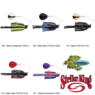 Señuelos de pesca Strike King Spinnerbaits serie de pesca nocturna (TGN12C) 1/2 oz Foto 1 de 4