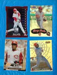 BARRY LARKIN 1997 BOWMAN'S BEST REFRACTOR + 3 PARALLEL CARDS PRIVATE ISSUE ELITE - Picture 1 of 2