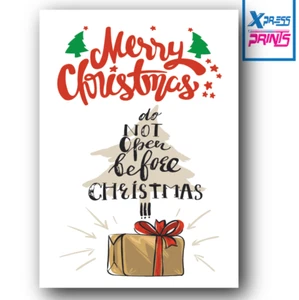 Póster de Navidad Feliz Navidad Papá Noel Regalos Regalos Arte de Pared Impresión A3 A4 A5 TAMAÑOS - Imagen 1 de 4