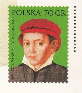 POLAND 2000 Cp#1238 mint Postcard. St. Stanislaw Kostka, 450 anniv. Birthday - Bild 1 von 2