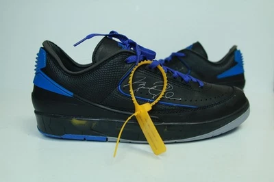 Tamanho 13 - Off-White x Air Jordan 2 Retro SP Preto Baixo Varsity Royal - Imagem 1 de 4
