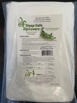 Protetor de mola caixa de vinil para percevejo ELF Sleep-Safe com zíper, queen 9" - Imagem 1 de 3