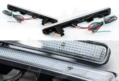 CLEAR LENS LED REAR BUMPER REFLECTOR BRAKE LIGHTS LAMPS FIT 09-14 ACURA TSX - Image 1 of 4