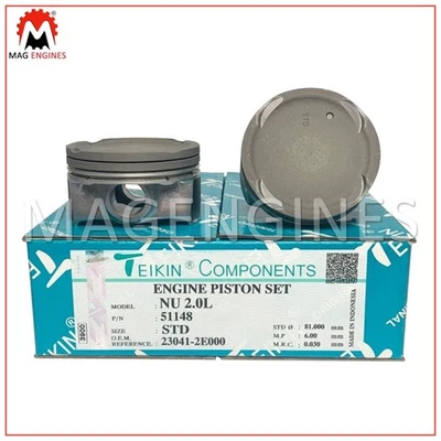 JUEGO DE PISTÓN Y ANILLO HYUNDAI / KIA NU PARA ELANTRA TUCSON SONATA FORTE 16V 2.0 LTR Foto 1 de 2