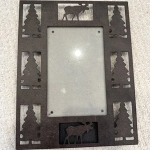 4 x 6 metal wilderness moose trees lodge frame - Picture 1 of 6