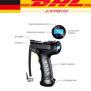 Kabellose elektrische Reifenfüller Pumpe tragbar Reifen Luftkompressor Pumpe - Bild 1 von 14