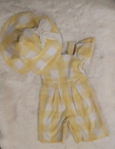 Janie And Jack Bebé 3-6 Meses 💛 Mameluco Pantalón Sol Amarillo Con Sombrero Sol Nuevo Con Etiquetas.  - Imagen 1 de 11