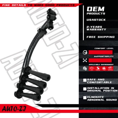 4X 8mm Upgrade Spark Plug Wire for Kia Rio 2001-2005 L4 1.5L 1.6L 27400-2X140 Foto 1 de 4