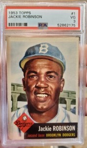 Undergraded PSA 3 VG 1953 Topps Dodgers Jackie Robinson Card #1 Newly Graded